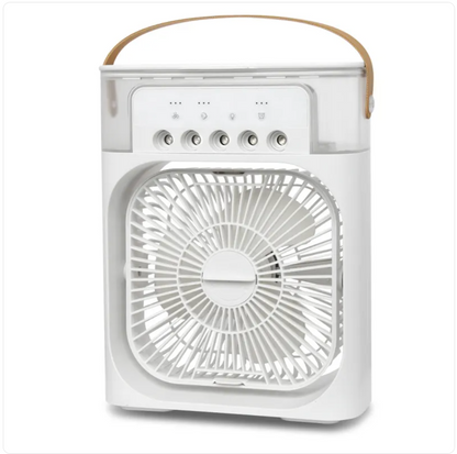 Mini Aire Portátil 3 en 1 – Enfría, Humidifica y Refresca al Instante