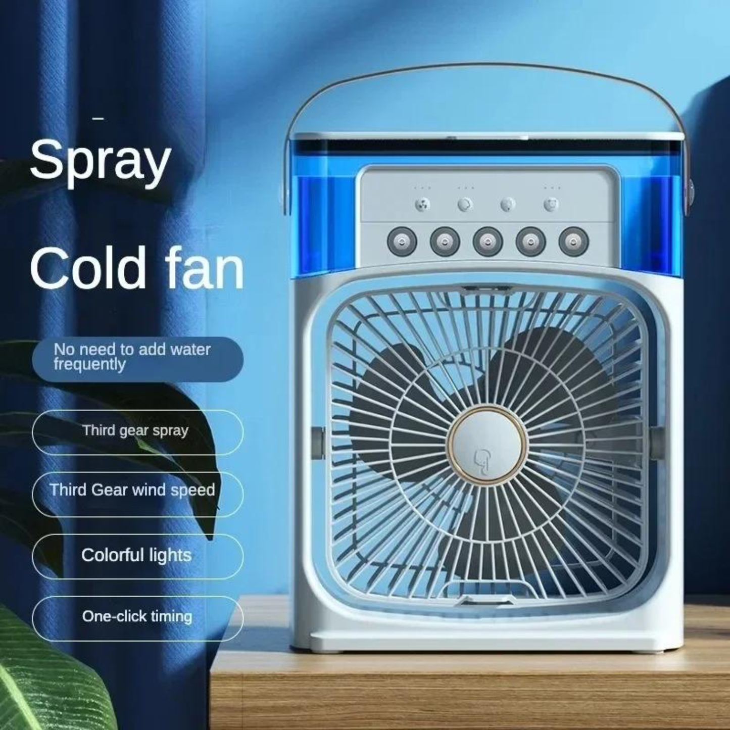 Mini Aire Portátil 3 en 1 – Enfría, Humidifica y Refresca al Instante